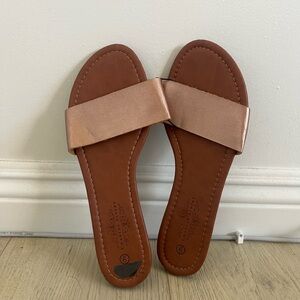 Rose gold sandals